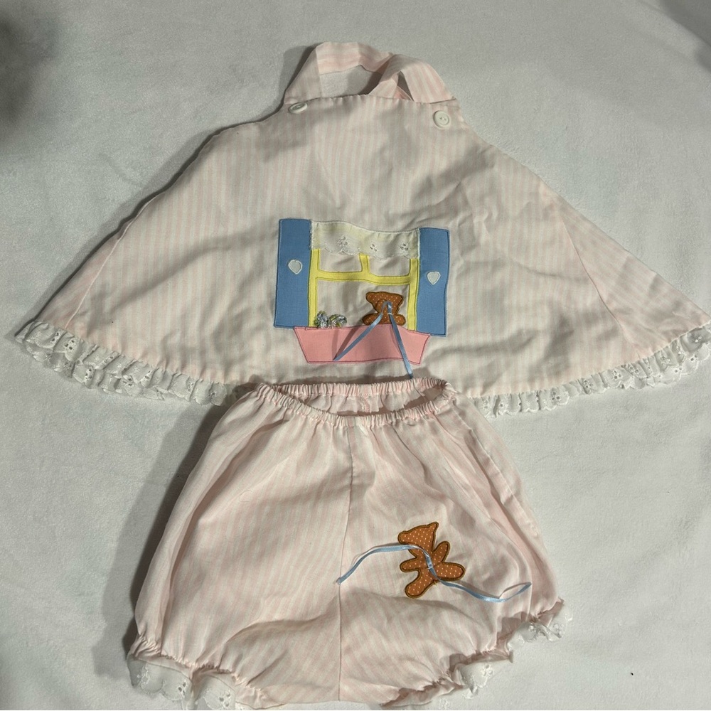 Vintage Teddy Bear Open Back Outfit